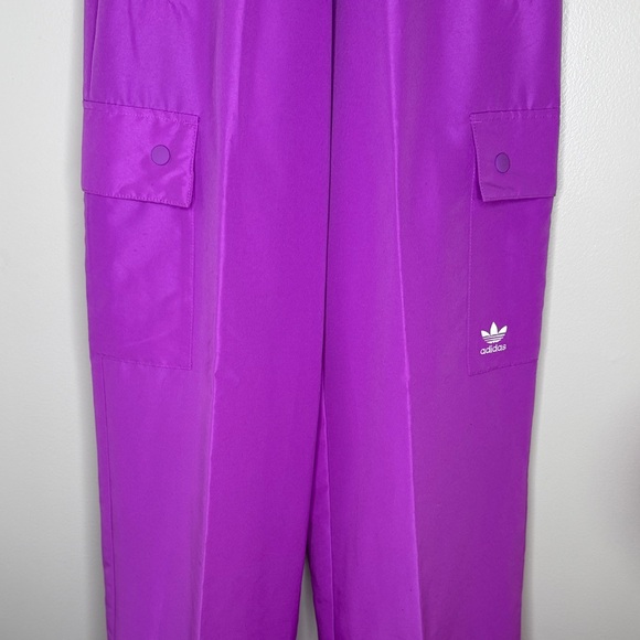 Adidas Purple Athletic Cargo Outdoor Windbreaker Pants XS New With Tags - Picture 4 of 16
